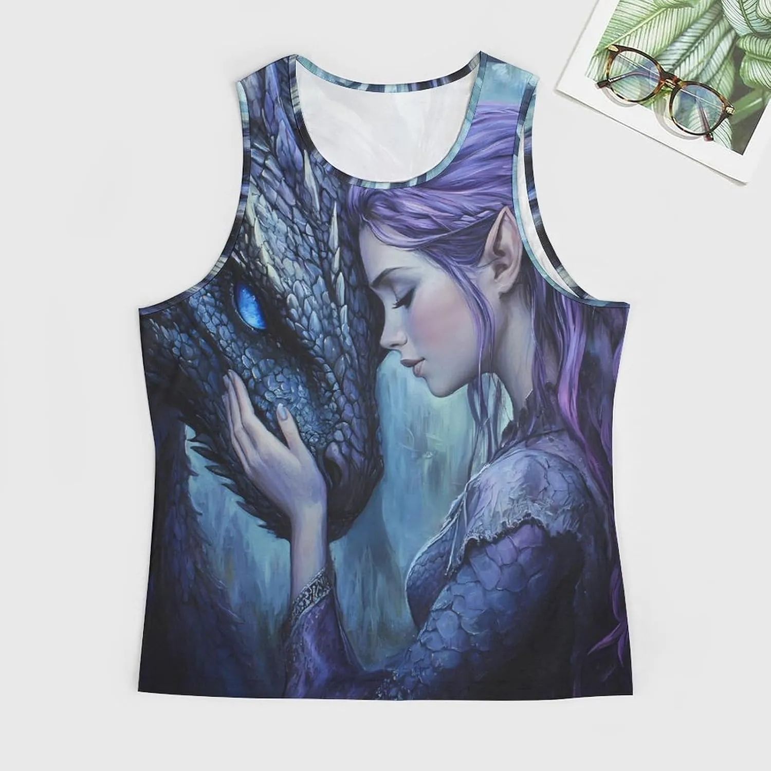 Princess And Dragon Men's Activewear Tank Tops Gym Sleeveless Muscle T Shirts Workout Tees Vest