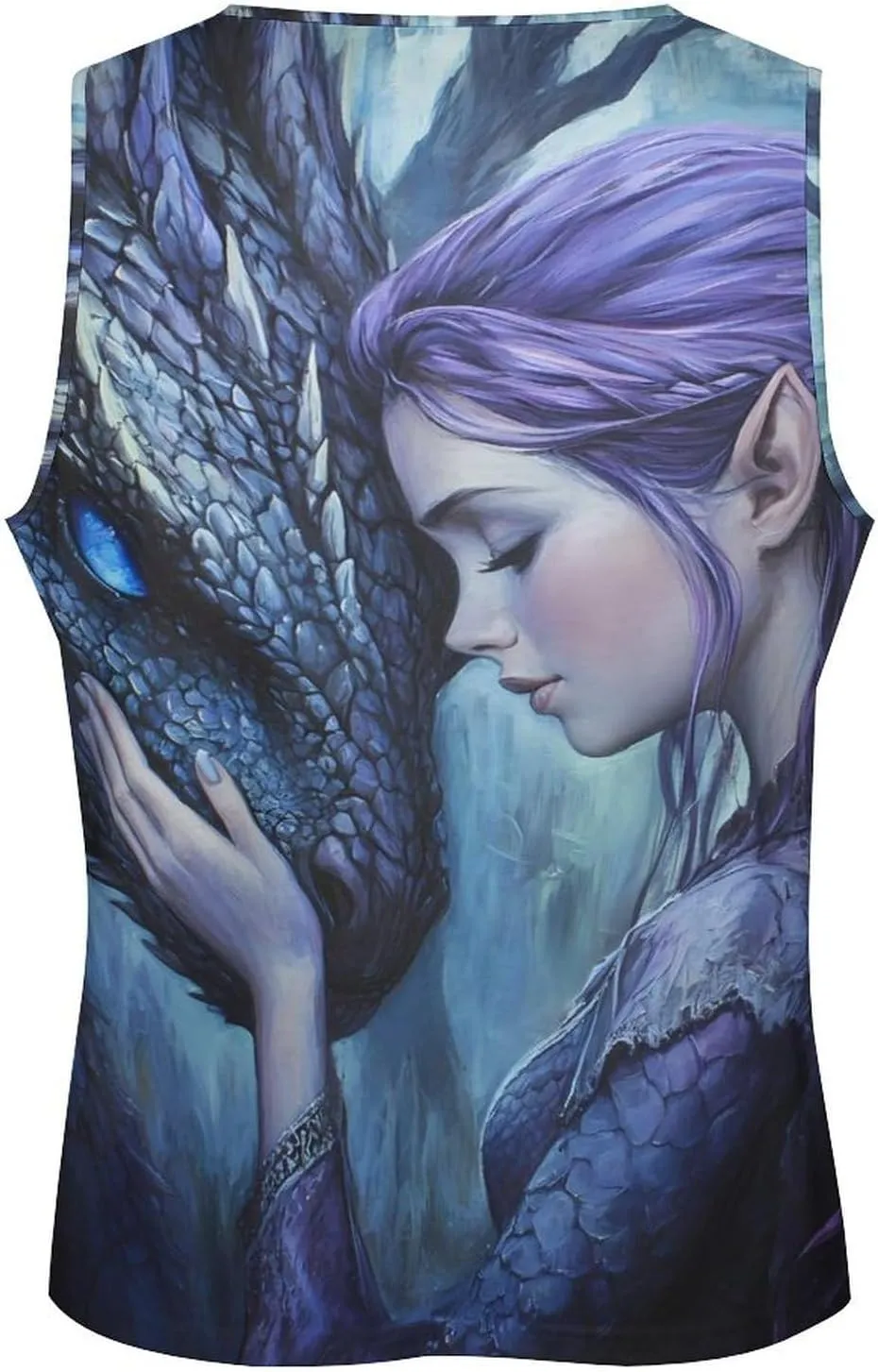 Princess And Dragon Men's Activewear Tank Tops Gym Sleeveless Muscle T Shirts Workout Tees Vest
