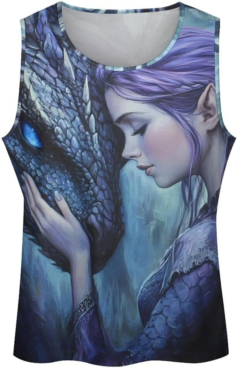 Princess And Dragon Men's Activewear Tank Tops Gym Sleeveless Muscle T Shirts Workout Tees Vest