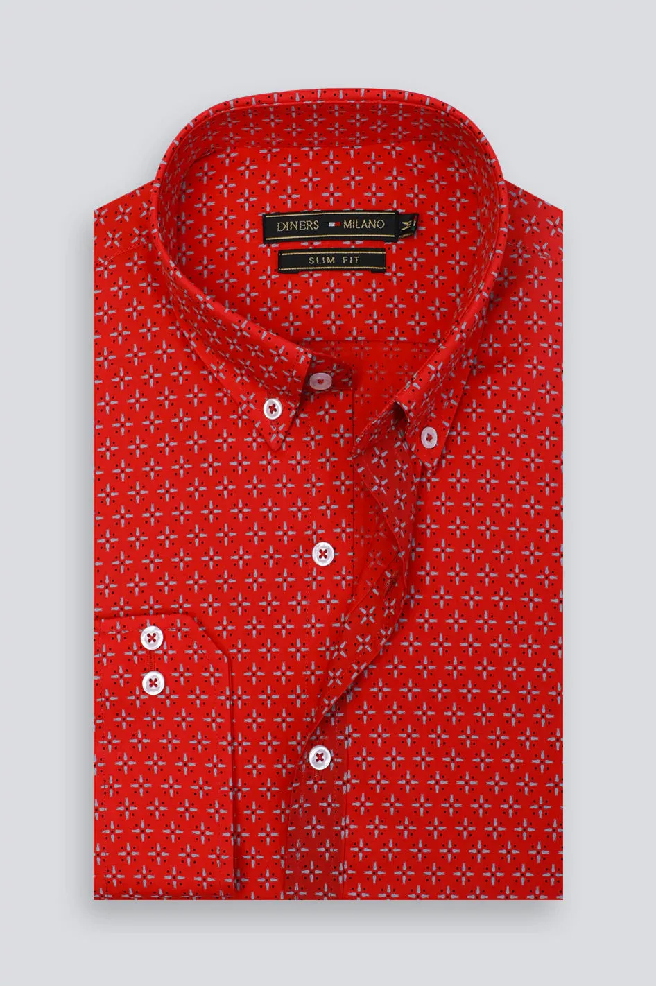 Red Dot Printed Casual Shirt