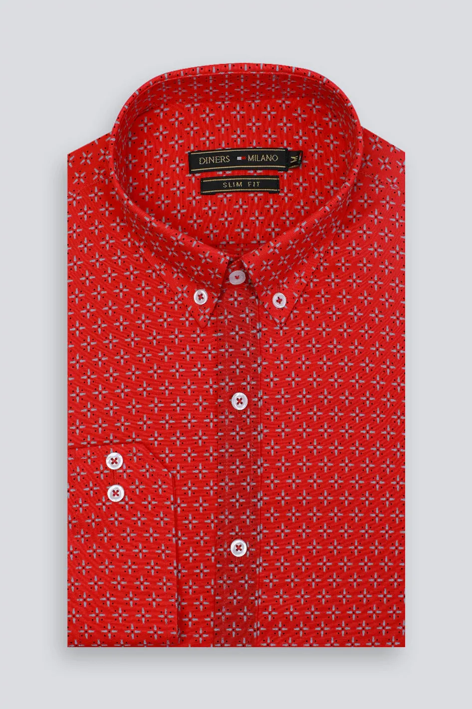 Red Dot Printed Casual Shirt