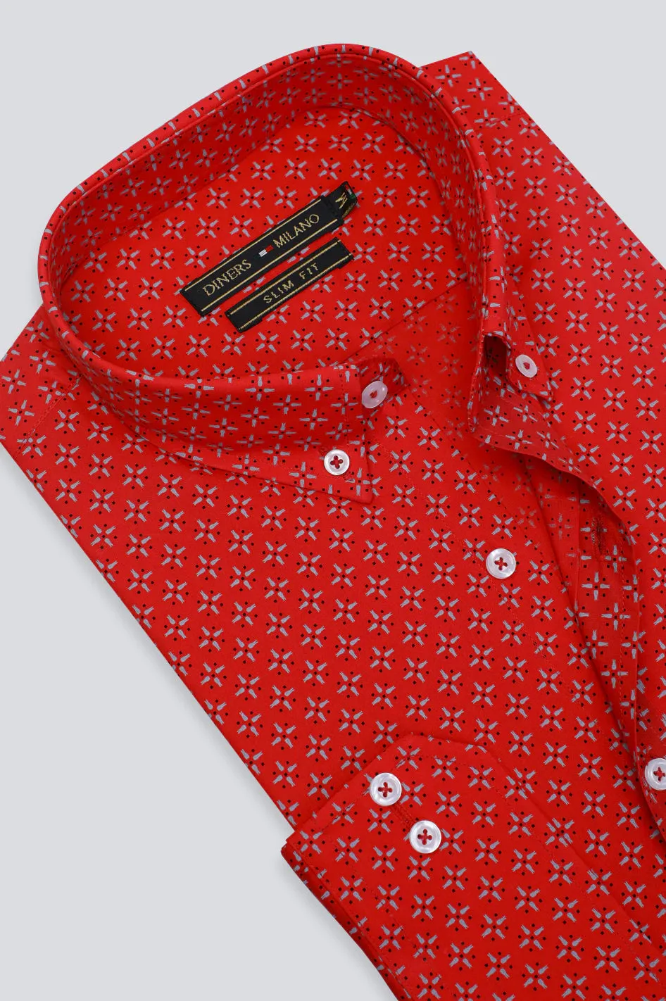 Red Dot Printed Casual Shirt