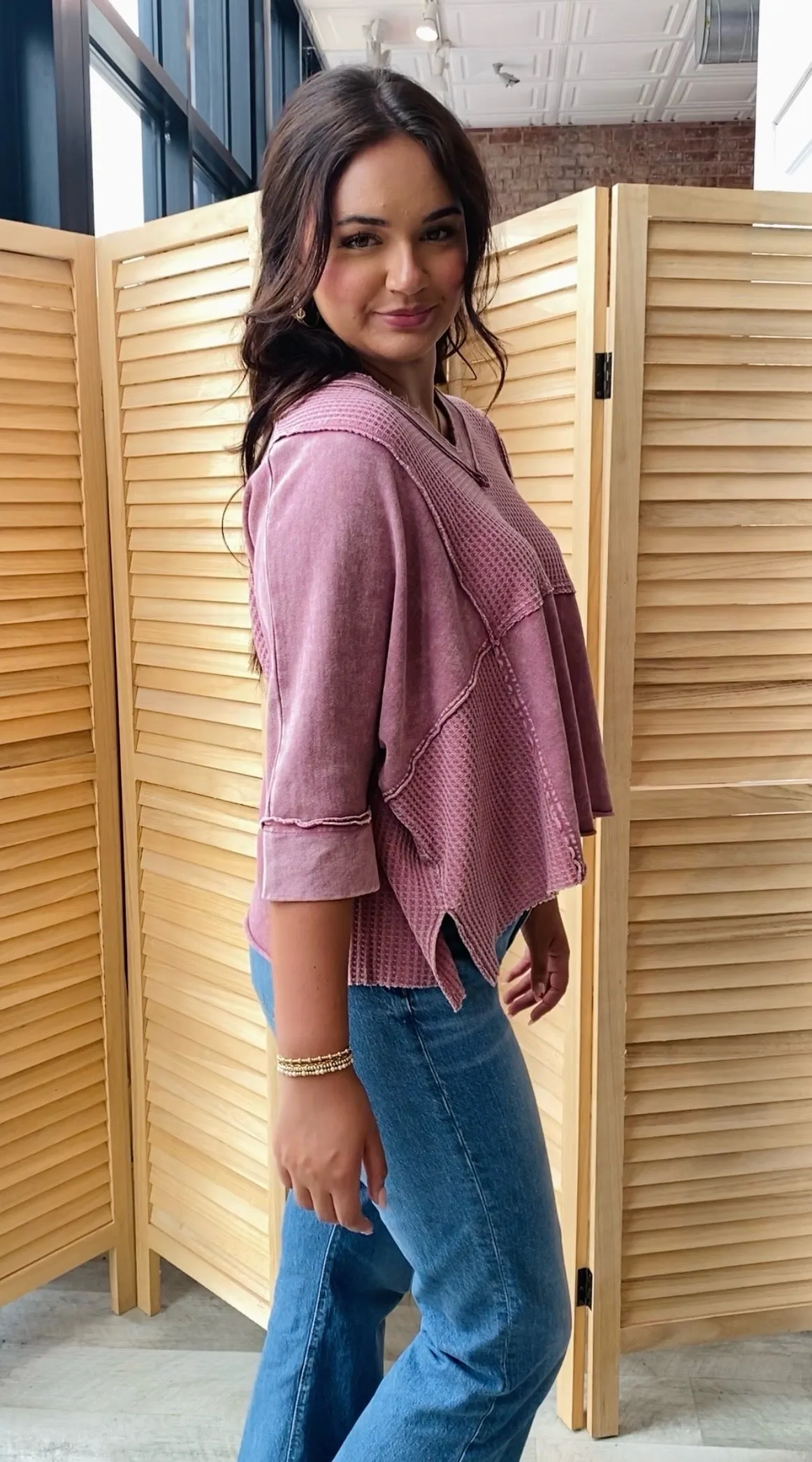 Relaxin' V-Neck | Mauve