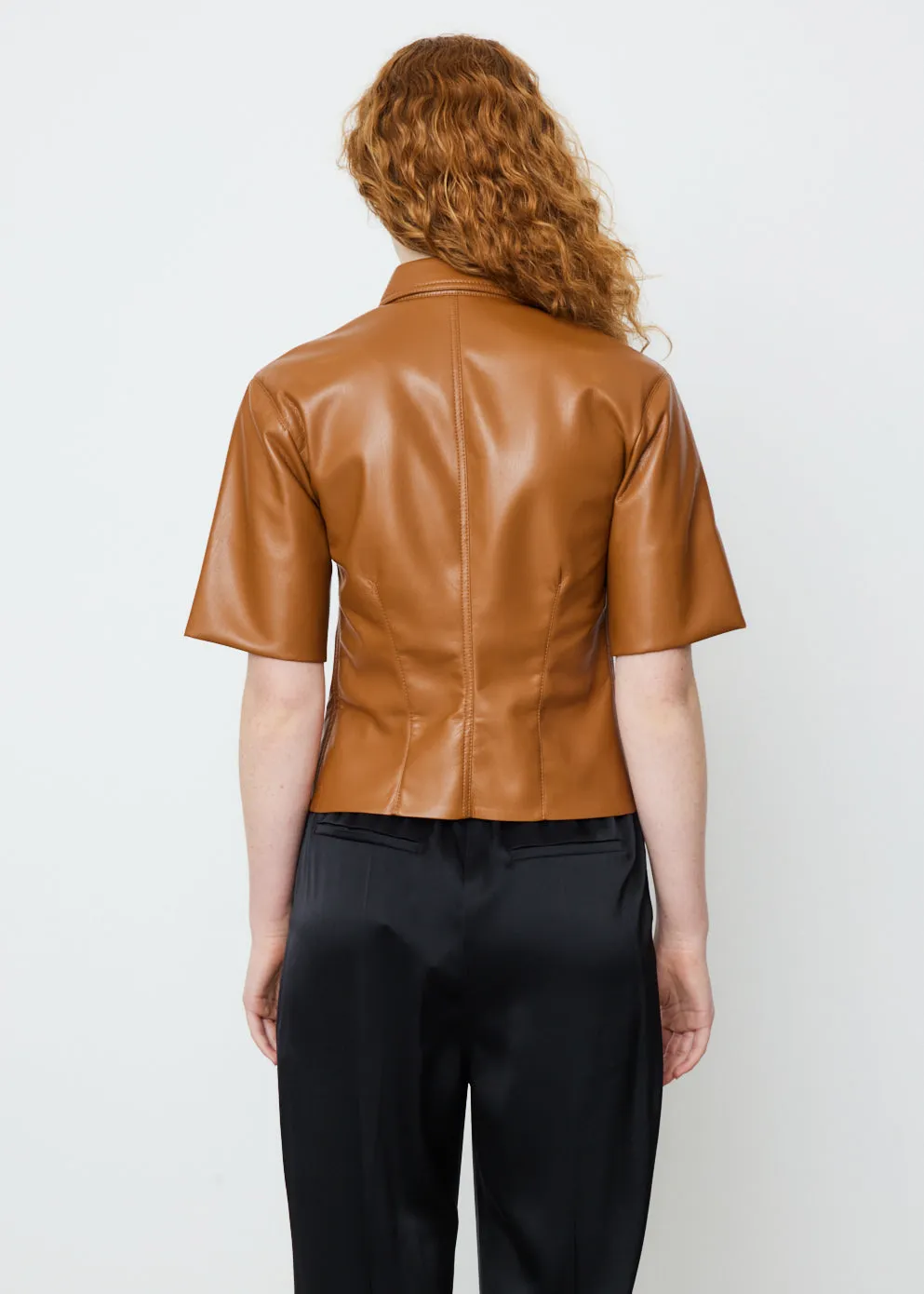 Sabine Vegan Leather Shirt