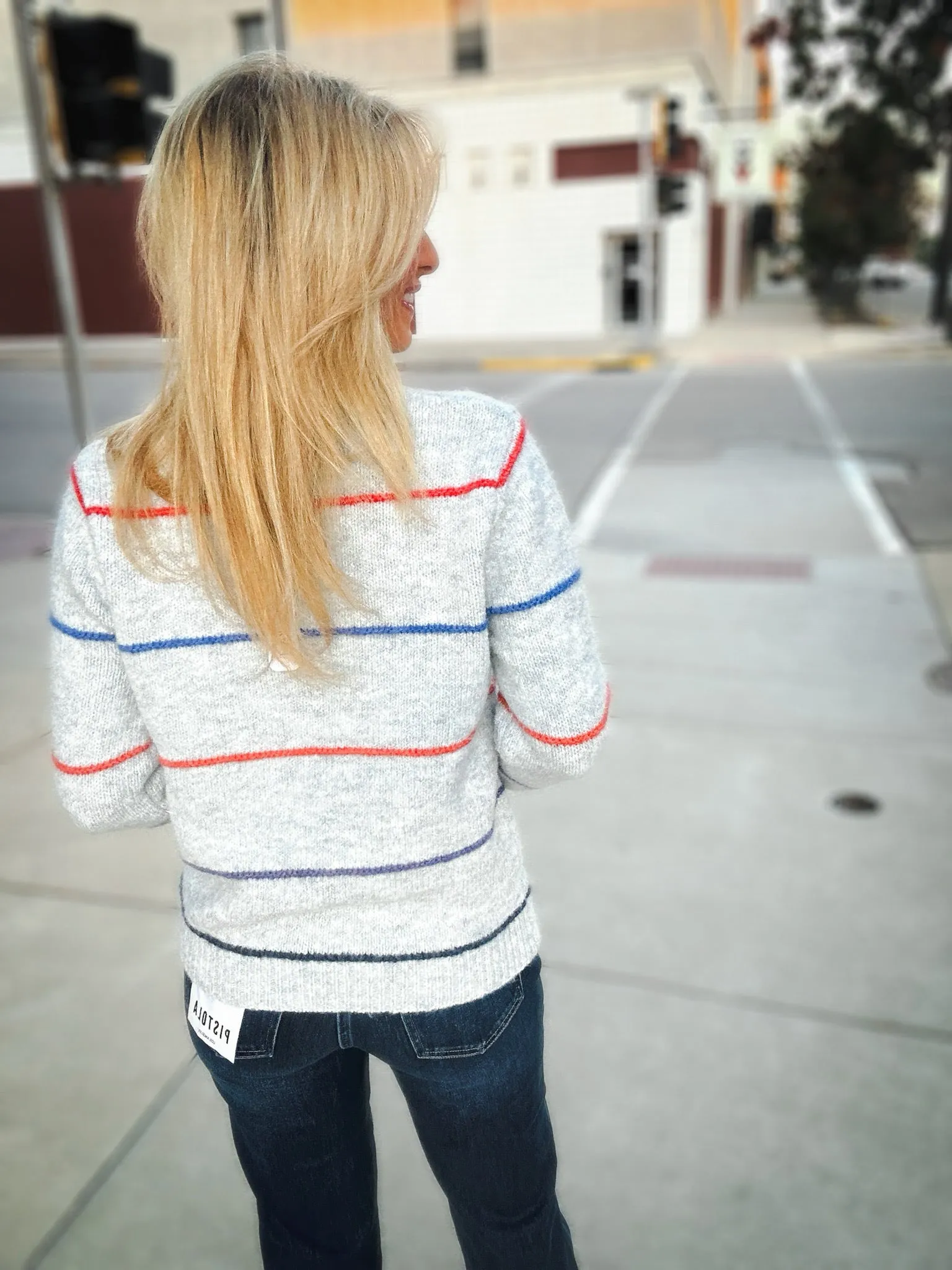 Self Contrast June Crew Neck Sweater