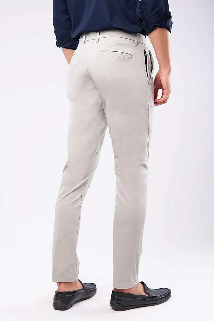 Slim Fit Chinos - Off White