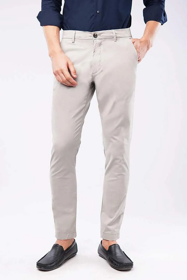 Slim Fit Chinos - Off White