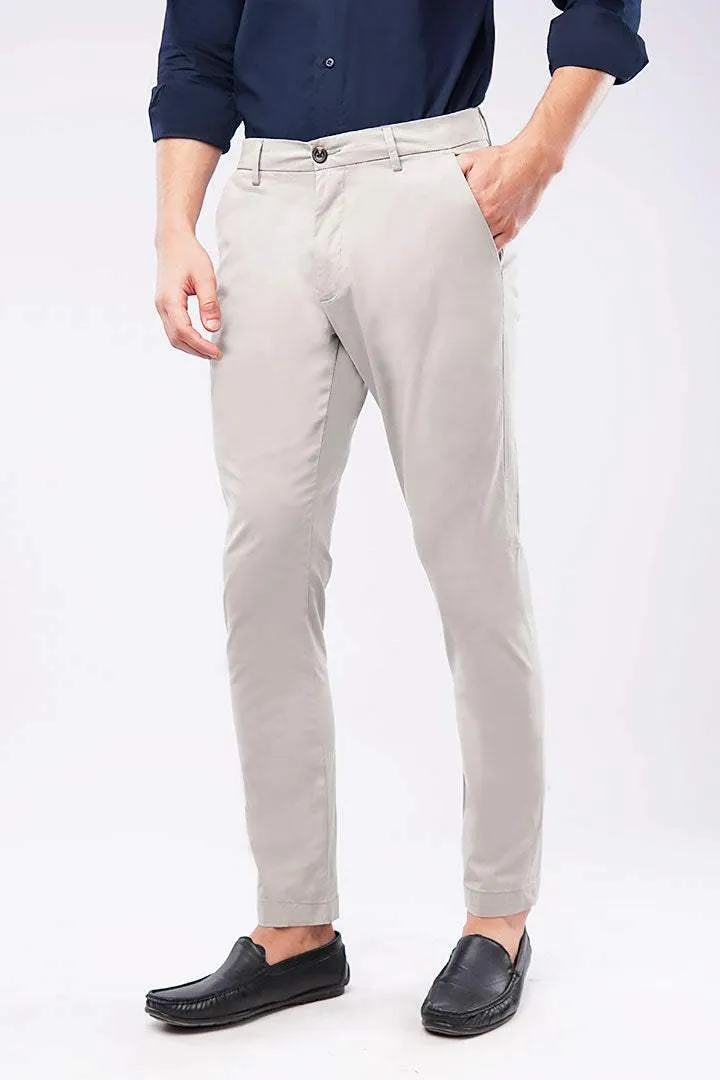 Slim Fit Chinos - Off White