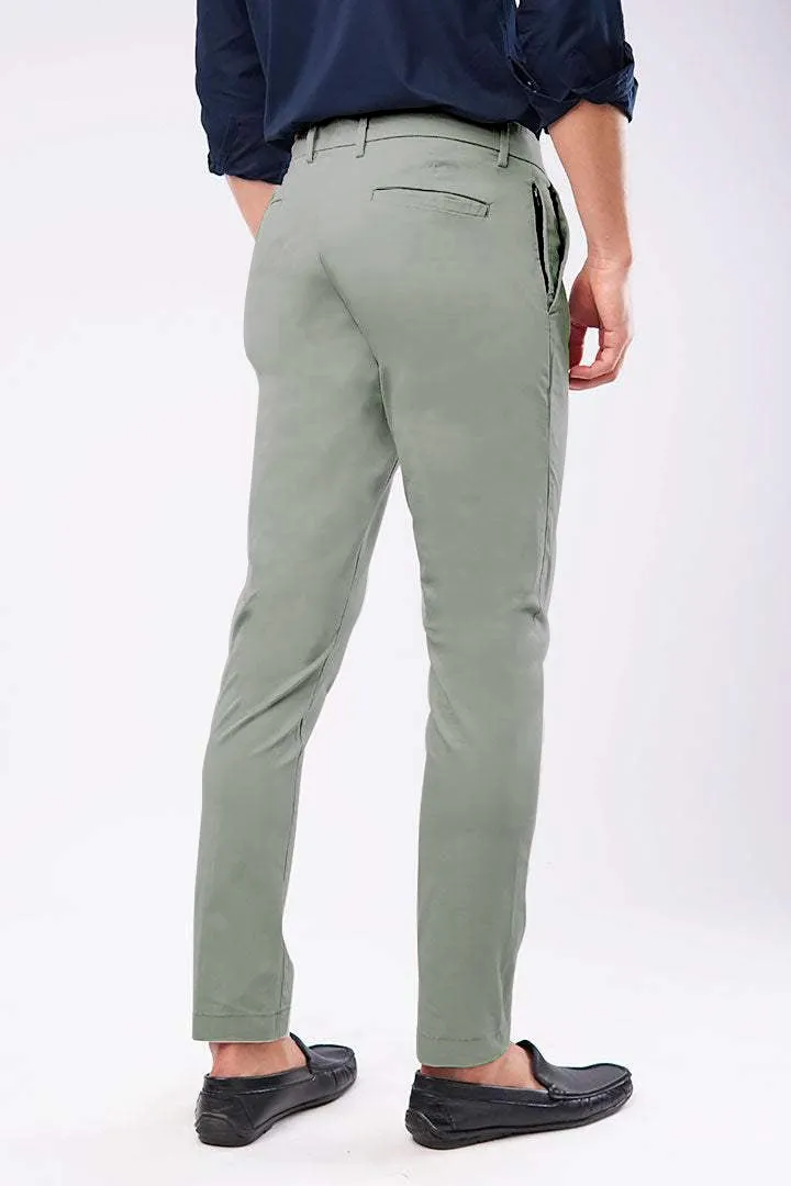 Slim Fit Chinos - Sage Green