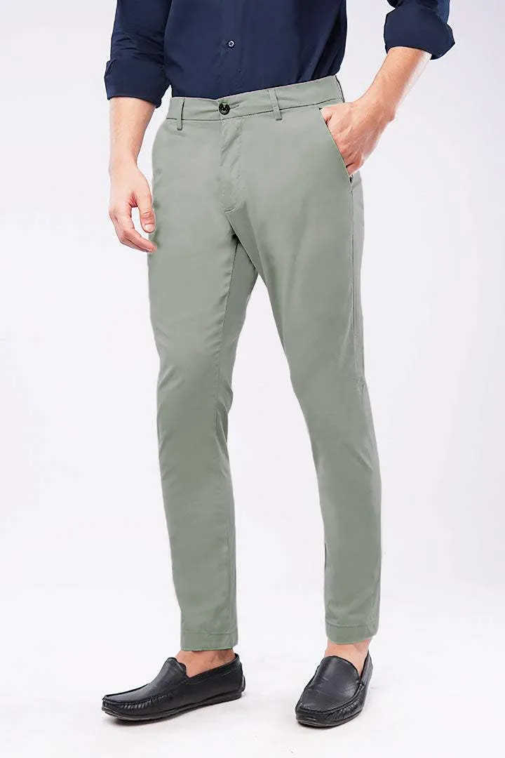 Slim Fit Chinos - Sage Green