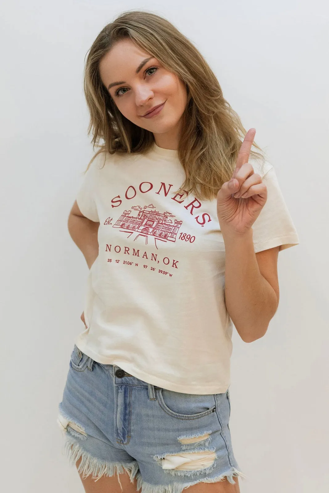 Sooners Stadium Cropped Tee