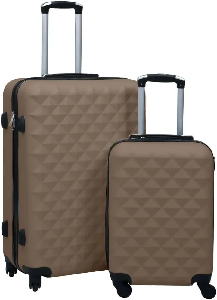 Streamlined Hardcase Trolley Set for Stress-Free Travel, Durable and Lightweight, for Every Journey, Brown, 2-Piece Set