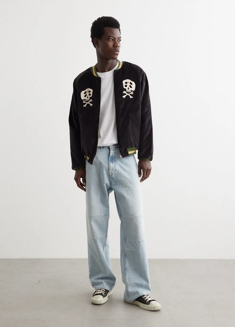 Sulfer Dyed Velvet Souvenir Jacket (RAINSKULL)