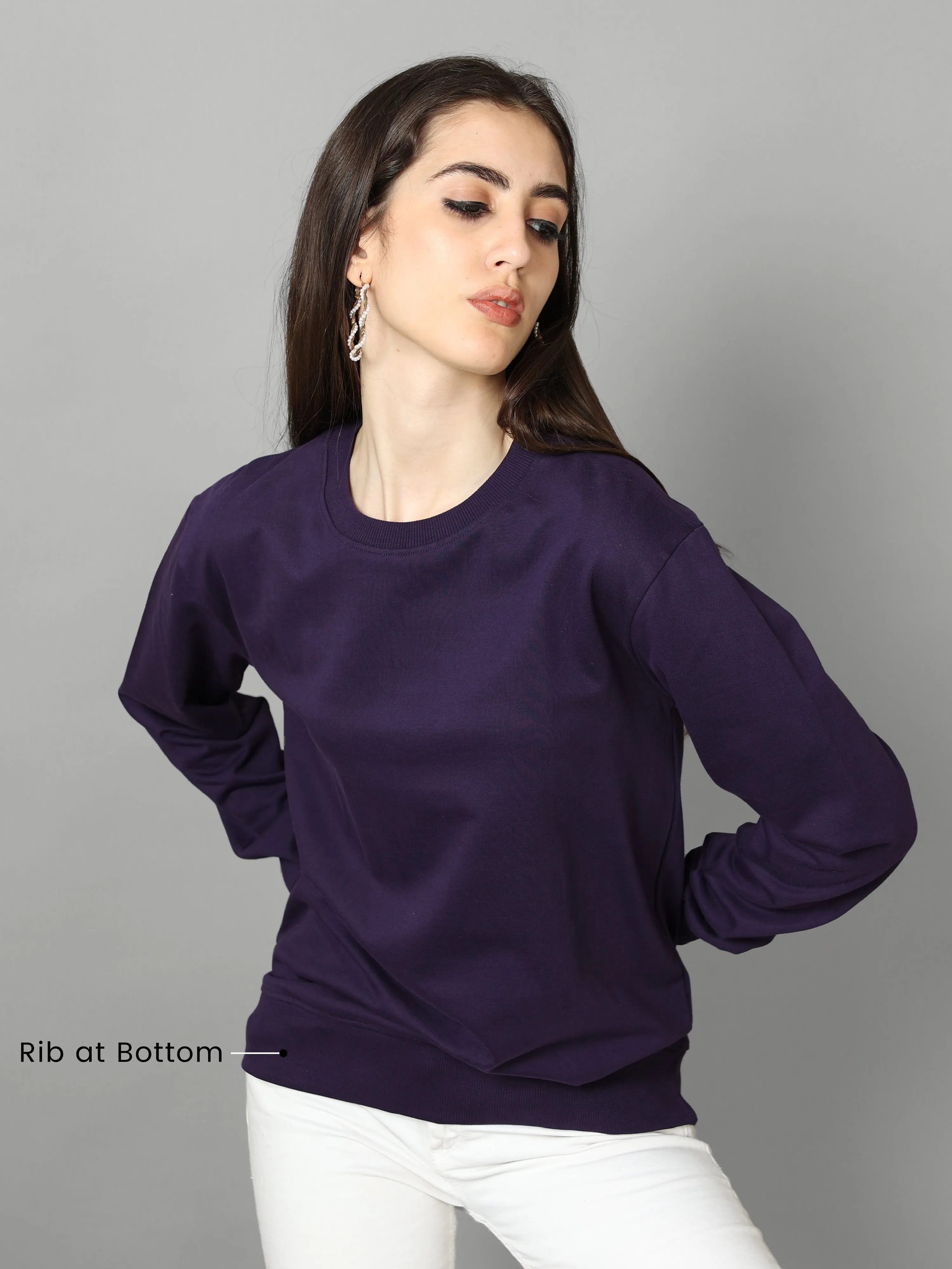 The Greenage Purple Sweat Shirt