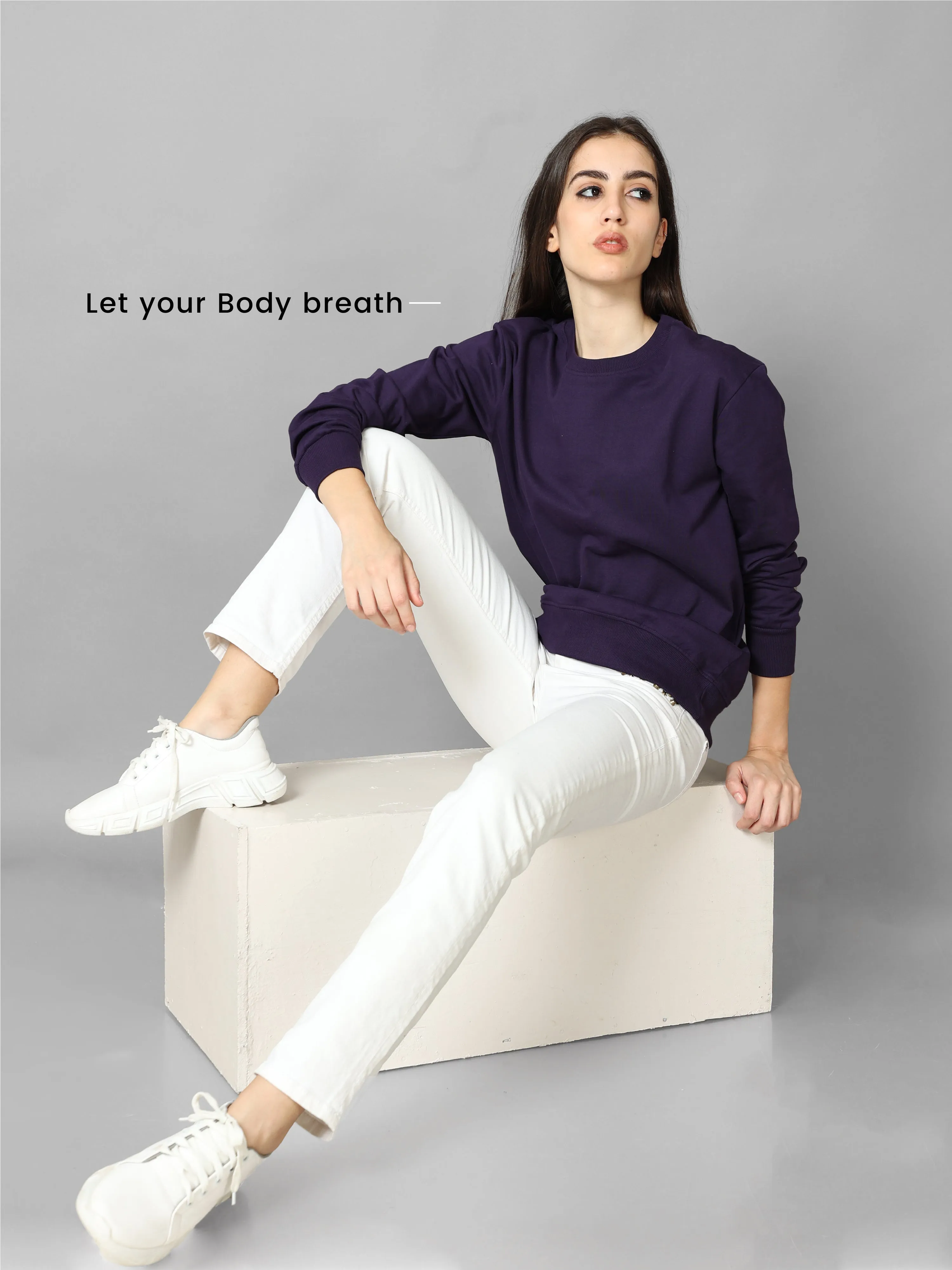 The Greenage Purple Sweat Shirt
