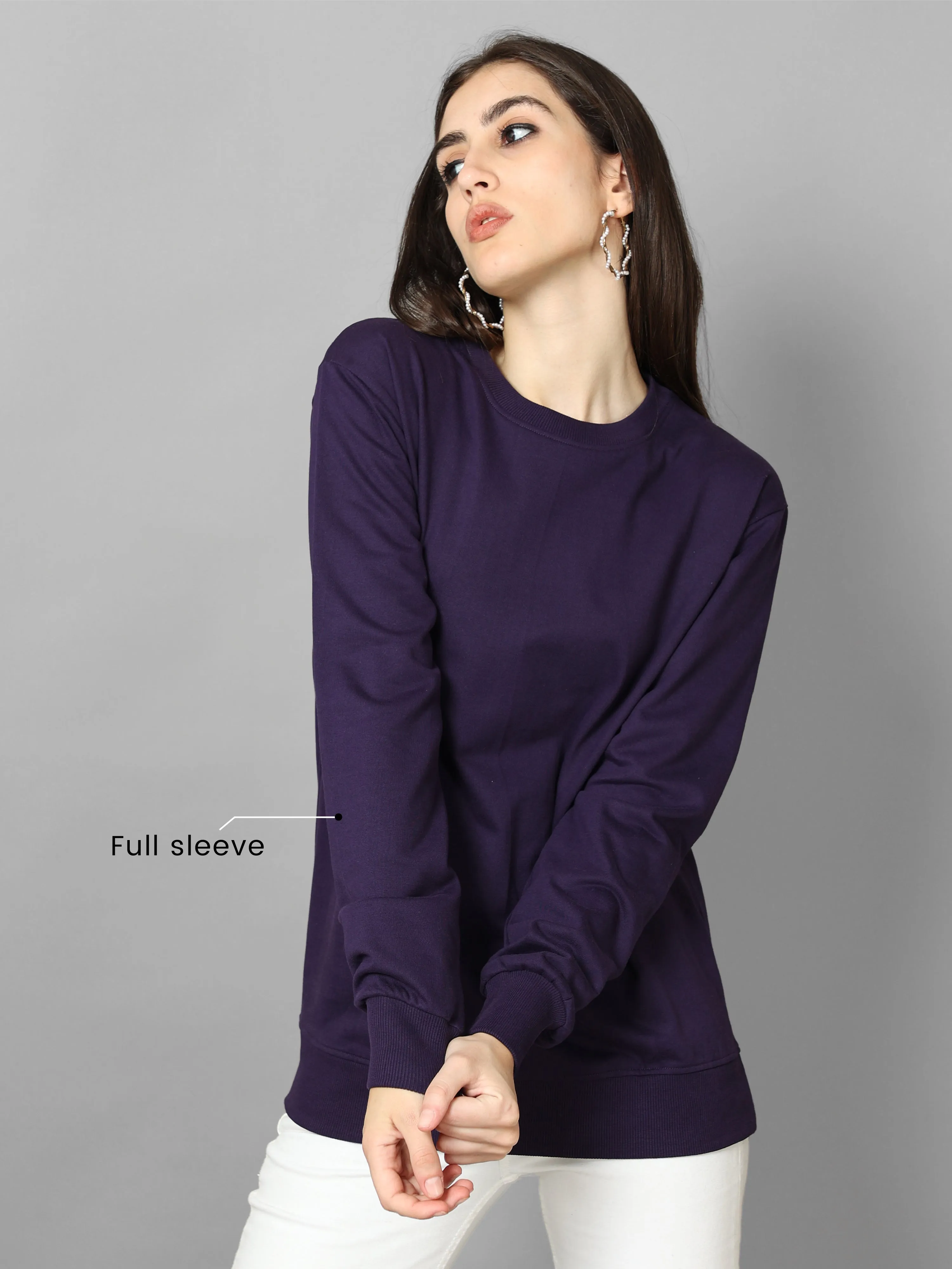 The Greenage Purple Sweat Shirt