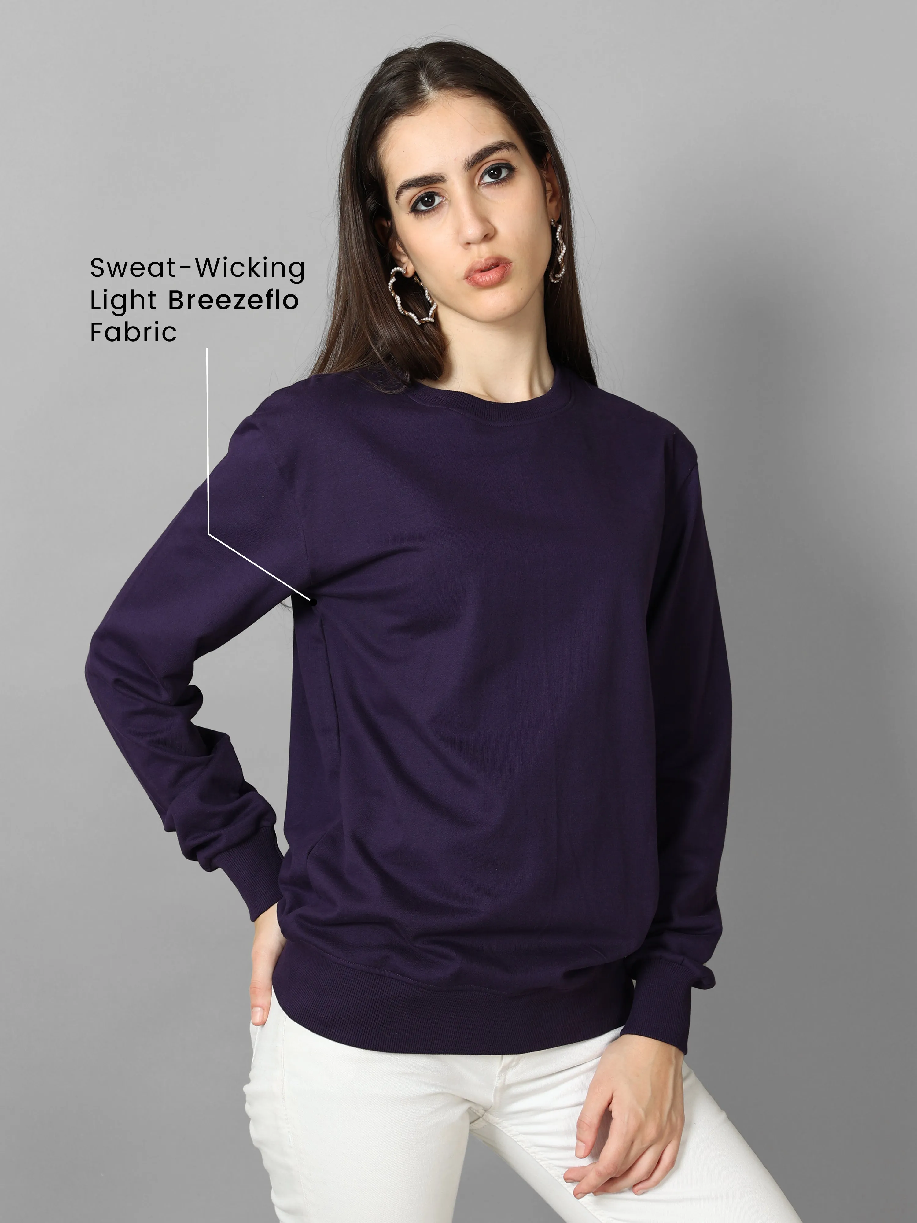 The Greenage Purple Sweat Shirt