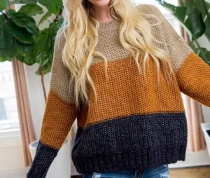 The Kylie Color Block Sweater