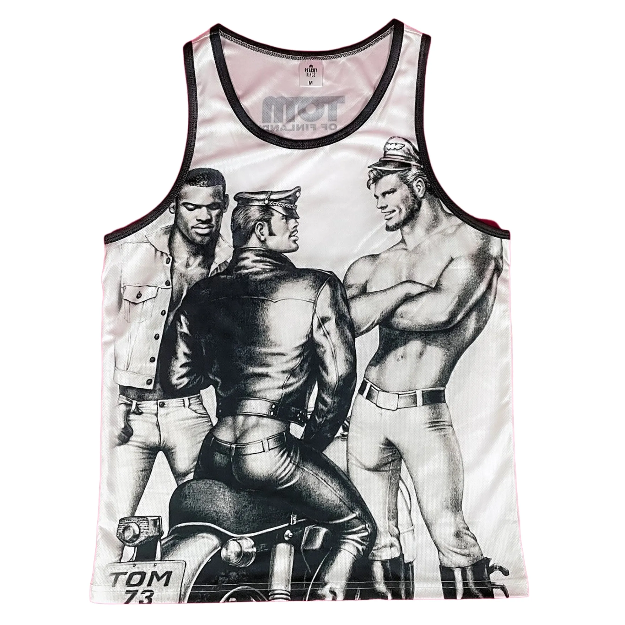 Tom of Finland Tom 73 mesh tank top white