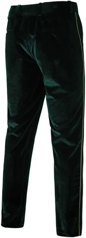 UNINUKOO Mens Suits Velvet 2 Piece Suit Slim Fit Double Breasted Formal Dinner Tuxedo (Order One Size Up)