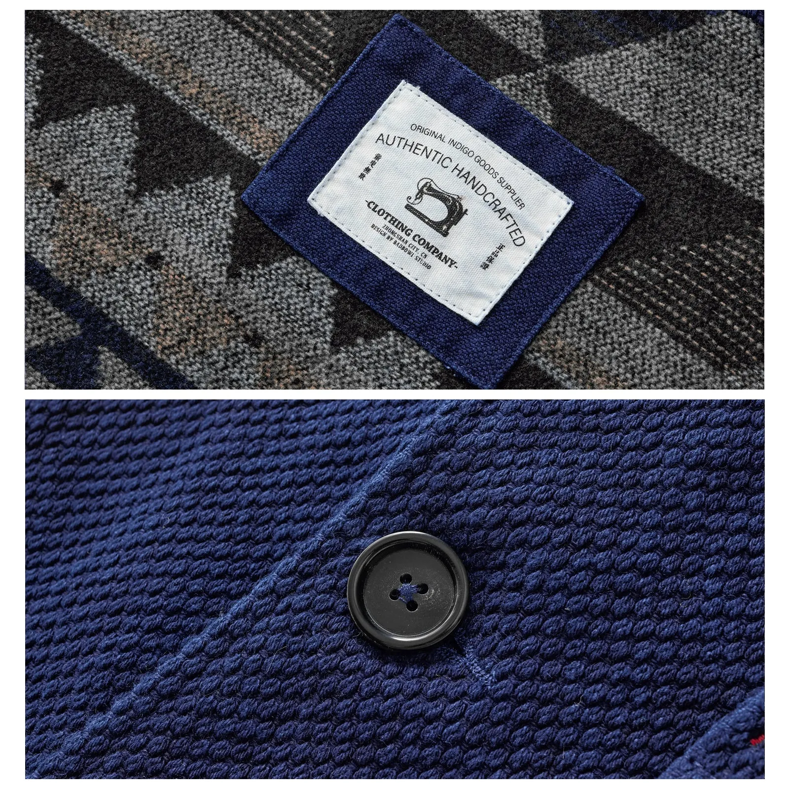 Vintage Indigo Plant Dyed Thick Waistcoat