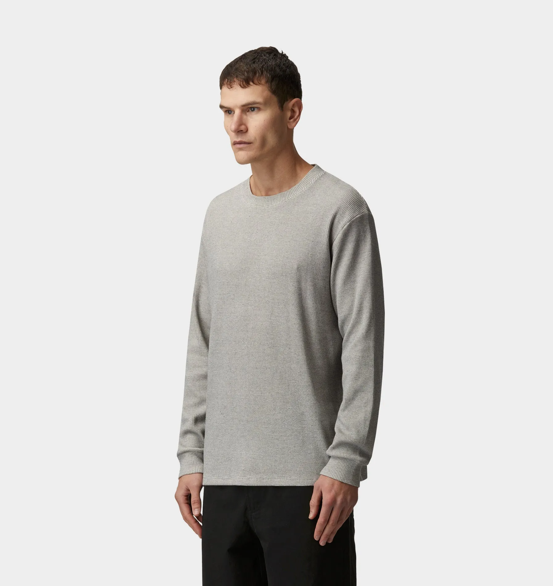 Waffle LS Tee - Concrete Marle