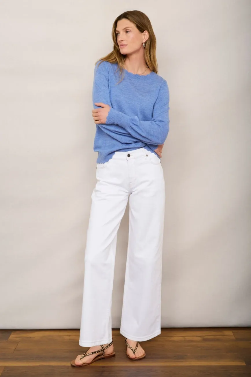 Whitney Wide Leg Jean - White