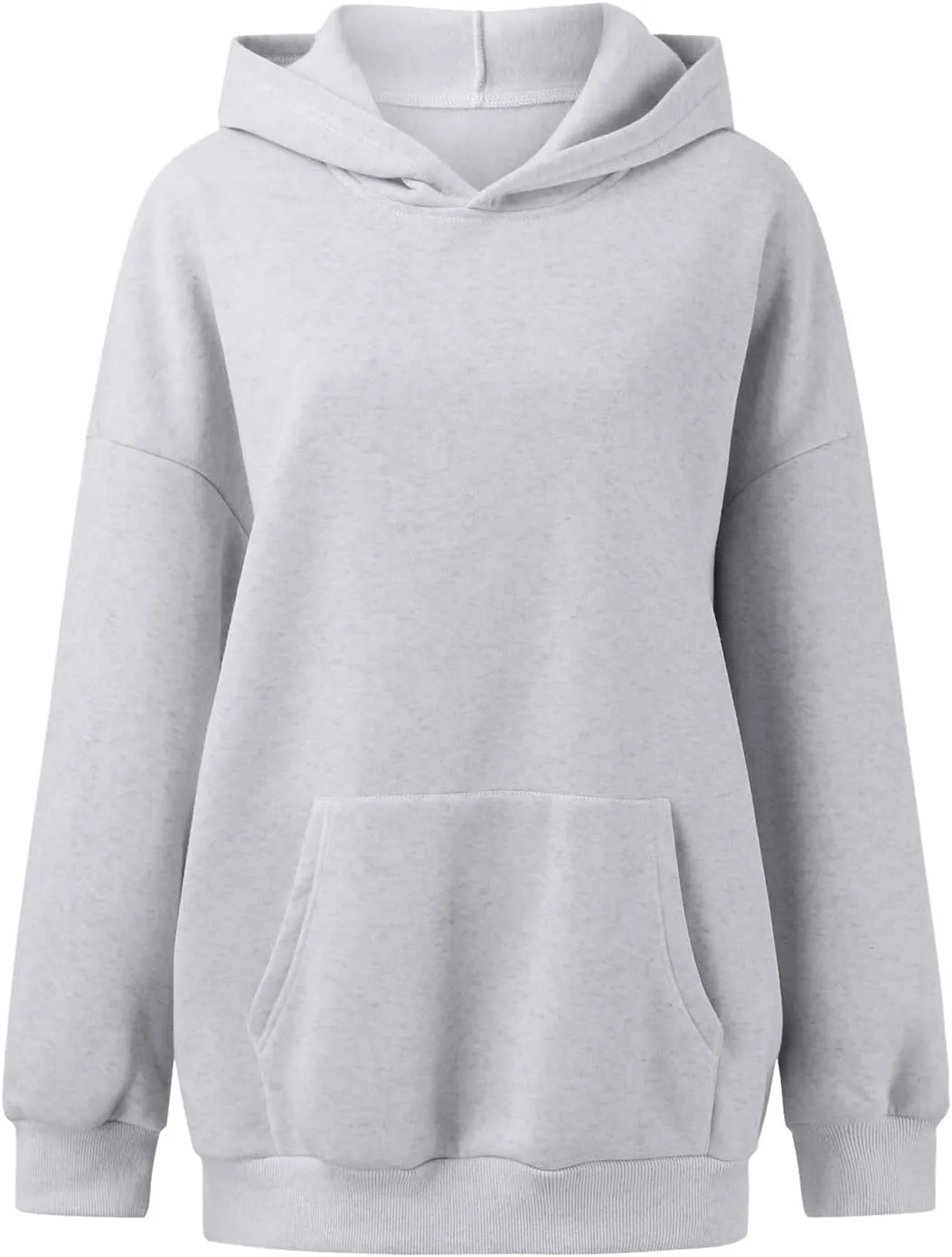 Women Oversized Hoodies Solid Color Fashion Y2K Hooded Sweatshirts With Pockets Winter Fall Plus Size Athletic Tops