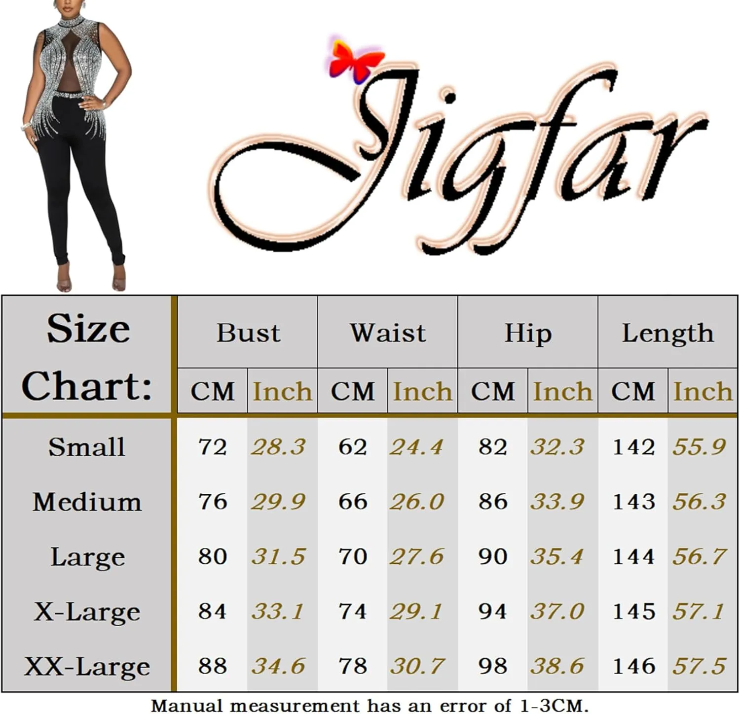 Women Sexy Embellished Rhinestone Bodycon Jumpsuit Mesh See Through Patchwork Birthday Party Night Out Clubwear
