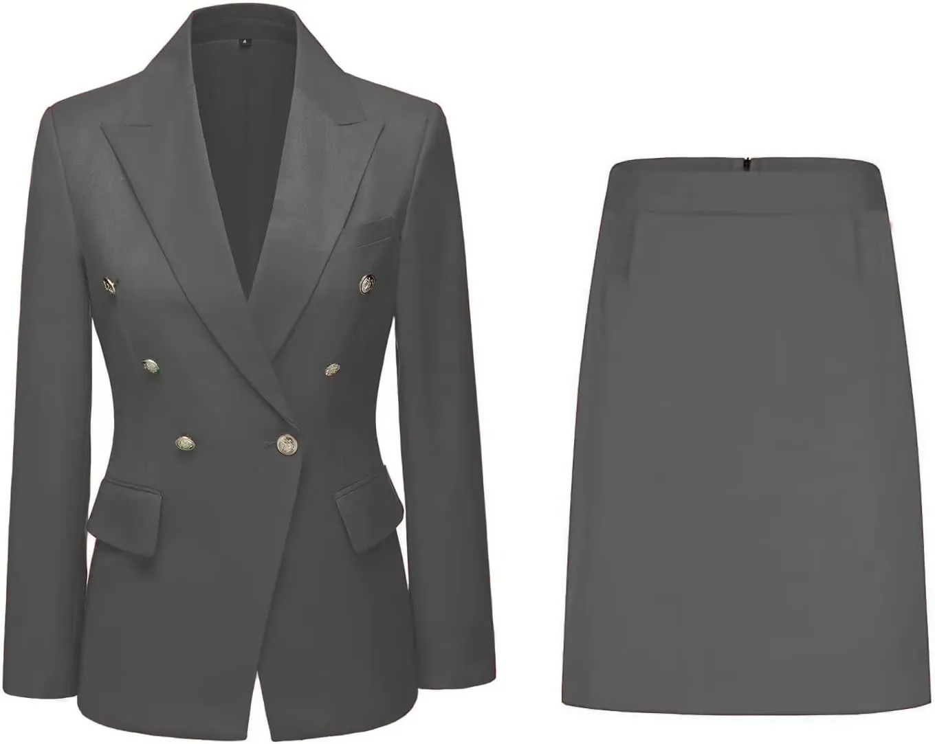 Women's 2 Piece Skirt Suit Set Business Office Lady Suits Blazer and Skirt