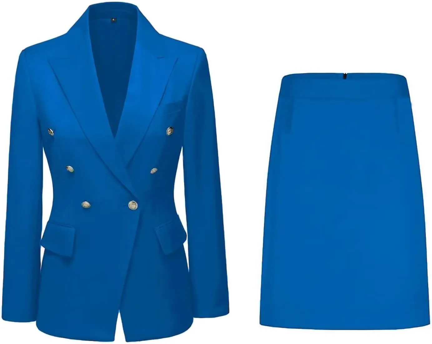 Women's 2 Piece Skirt Suit Set Business Office Lady Suits Blazer and Skirt