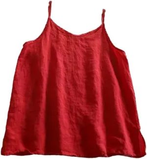 Women's Holiday Loose Camisole Summer Solid All-Match Casual Highstreet Sleeveless Vest