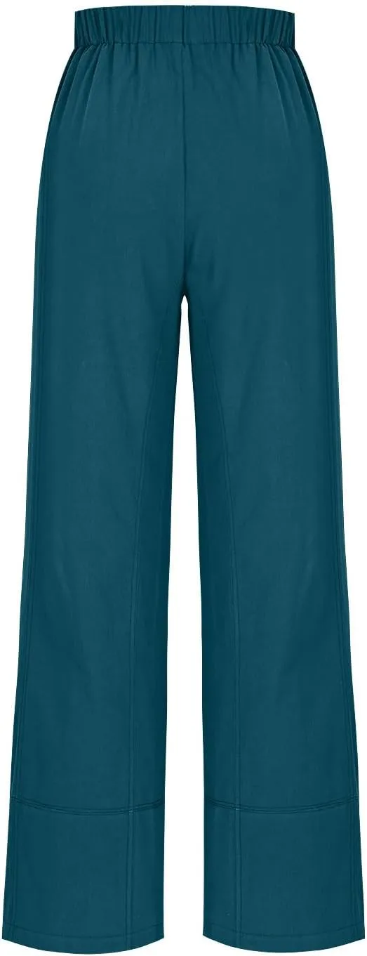Womens Vintage Baggy Wide Leg Cotton Linen Pants Casual Summer Palazzo Trousers Lounge High Waist Pants with Pockets
