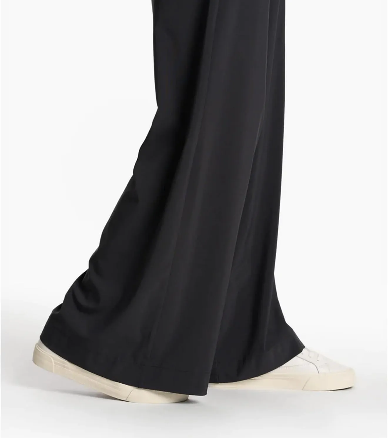 Womens Wide Leg Pants Summer Flowy Palazzo Casual High Waist Elastic Pants Beach Vacation Trousers with Pockets