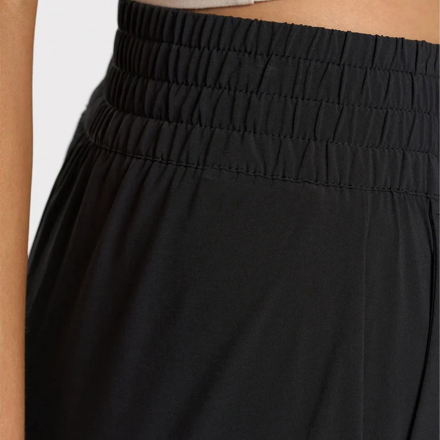 Womens Wide Leg Pants Summer Flowy Palazzo Casual High Waist Elastic Pants Beach Vacation Trousers with Pockets