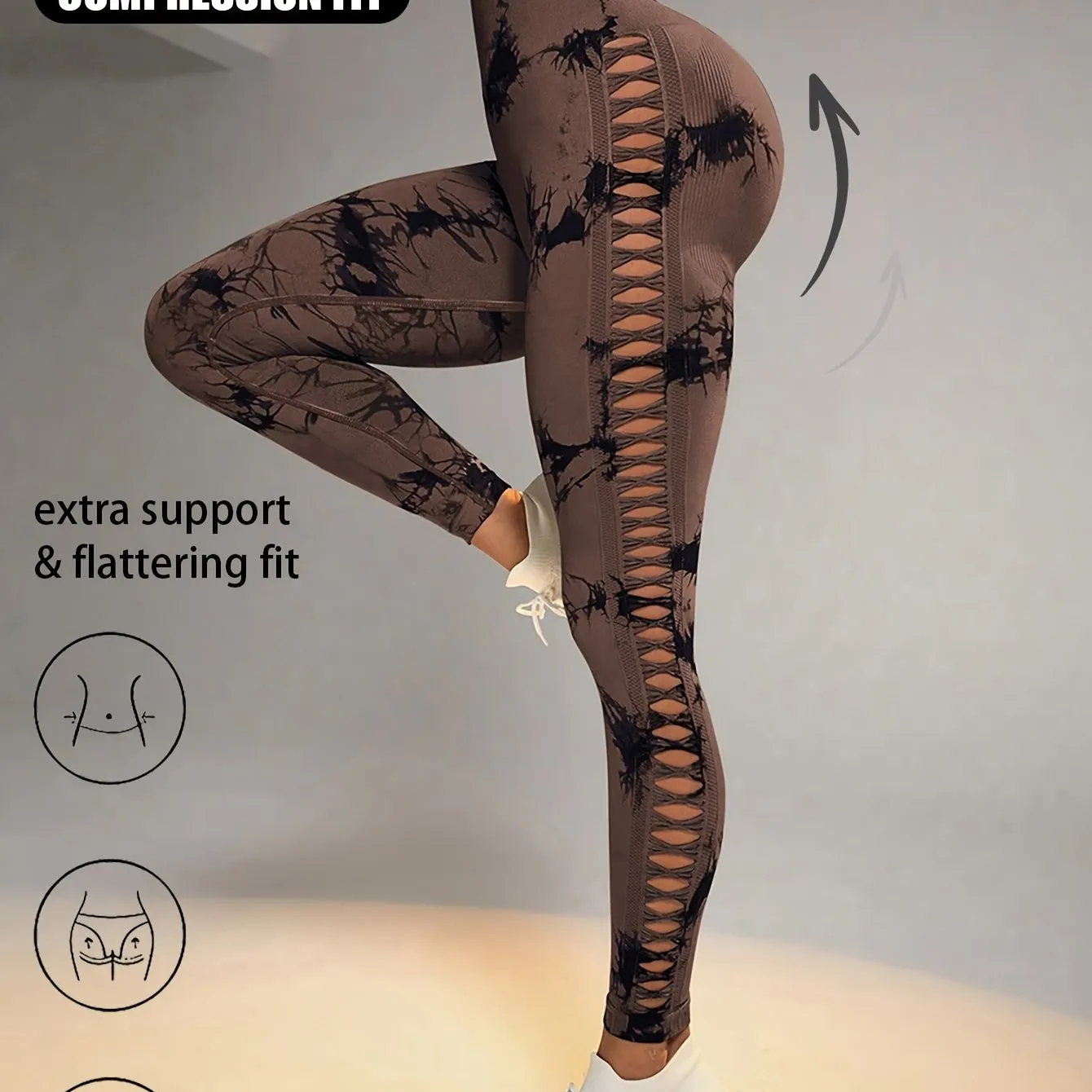Women's Yoga Sports Workout Trousers Stretch Hollow Out Leggings