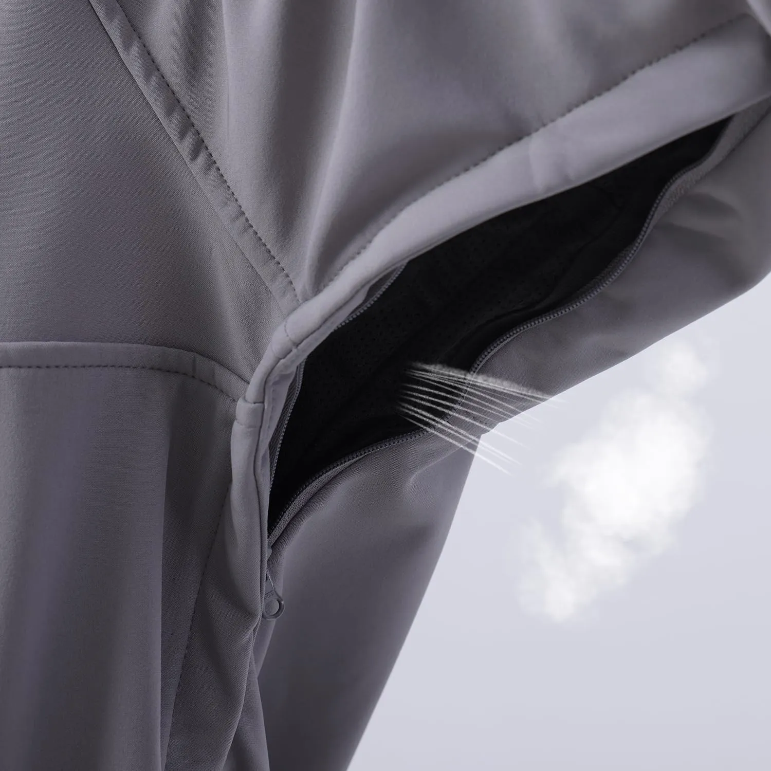 YINGJIELIDE Men's Rain Defender Loose Heavyweight Sweatshirt,Wind & Water Resistant Snow Jackets,Waterproof Fleece Hoodies