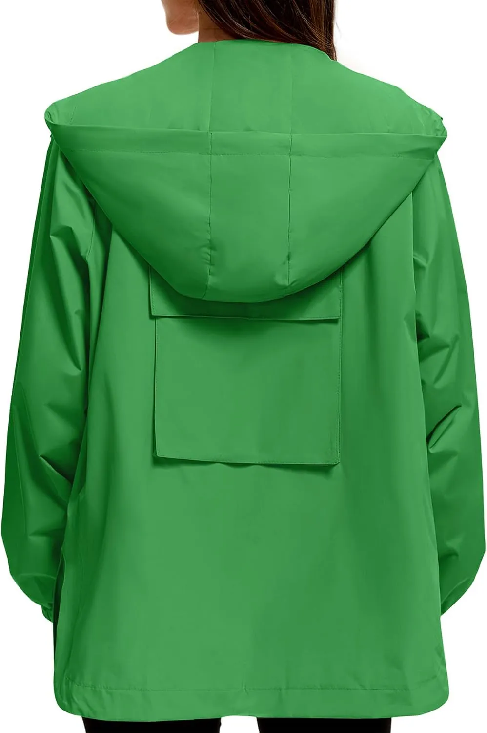 Zando Rain Jacket for Women Waterproof Lightweight Raincoat with Hood Packable Windbreaker with Pockets for Outdoor